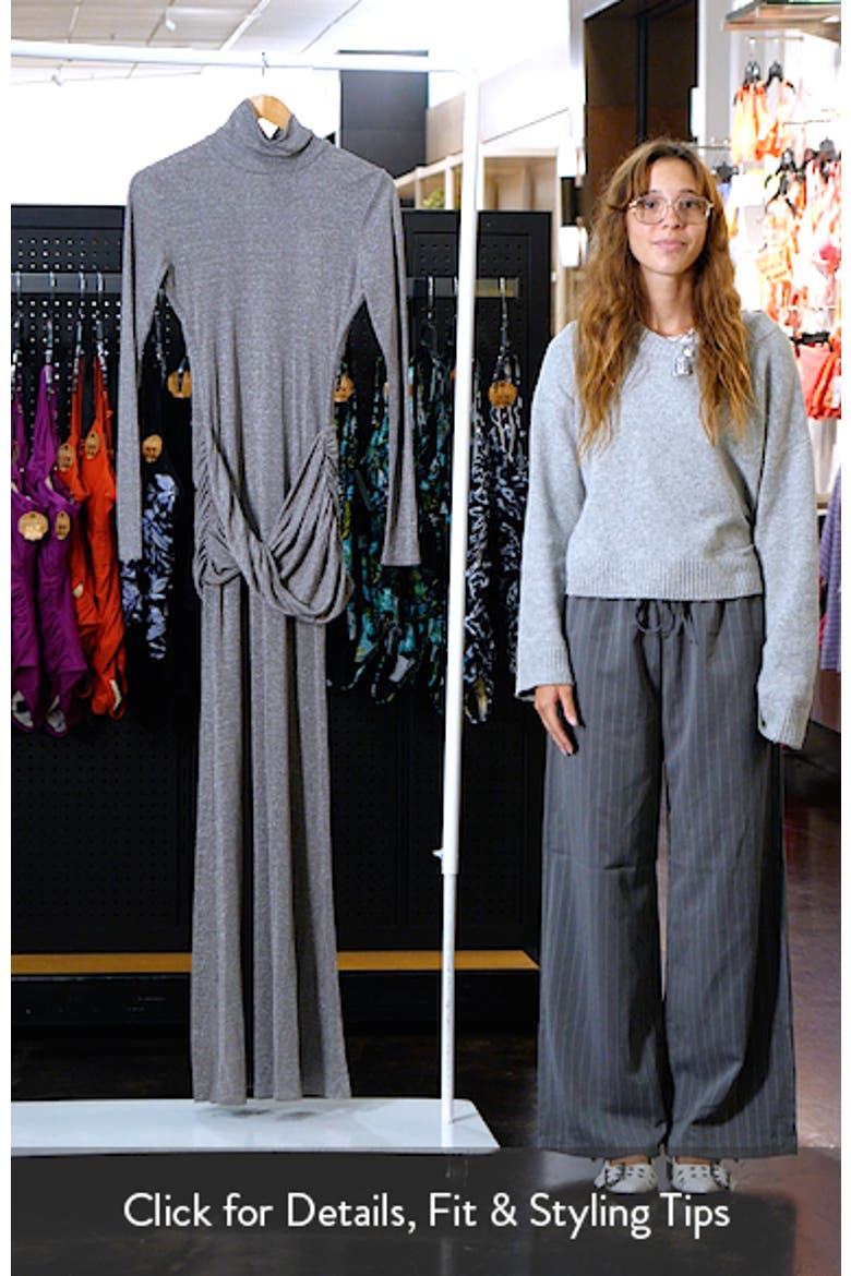 Anastasia Metallic Twist Front Long Sleeve Maxi Dress video