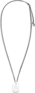 McQueen Skull Plate Pendant Necklace