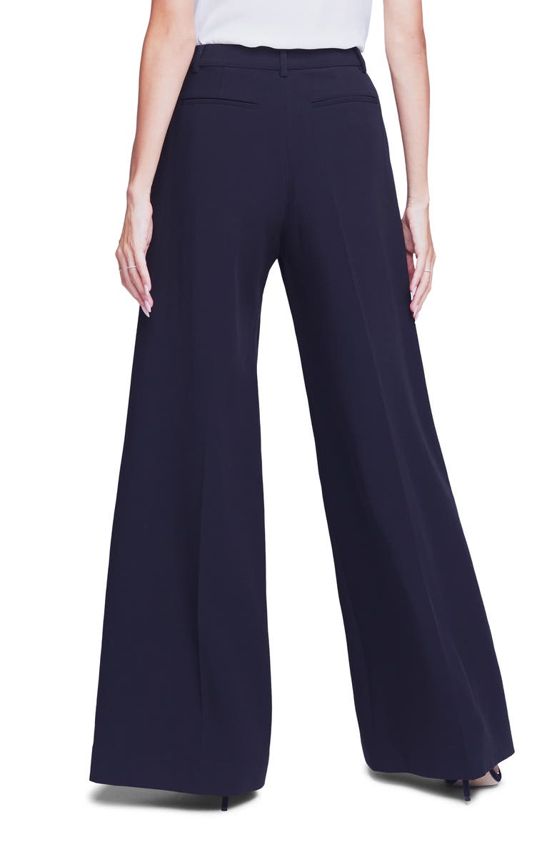 L'AGENCE Pilar Wide Leg Pants, Alternate, color, Black