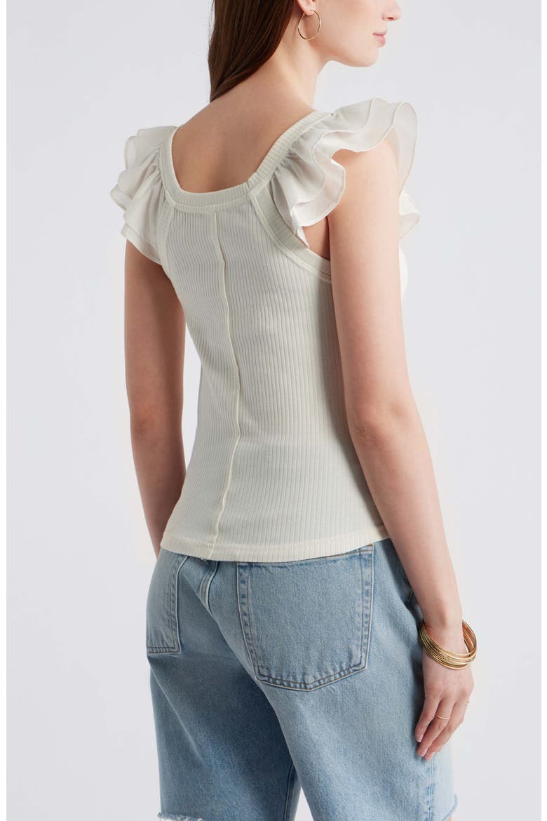 Rib Flutter Tank, Alternate, color, IVORY EGRET