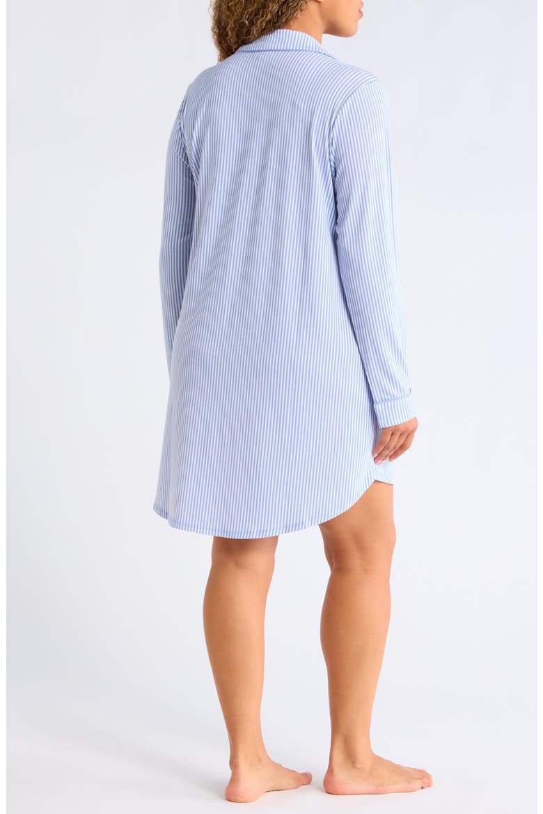 Moonlight Nightshirt, Alternate, color, BLUE - IVORY SKINNY STRIPE