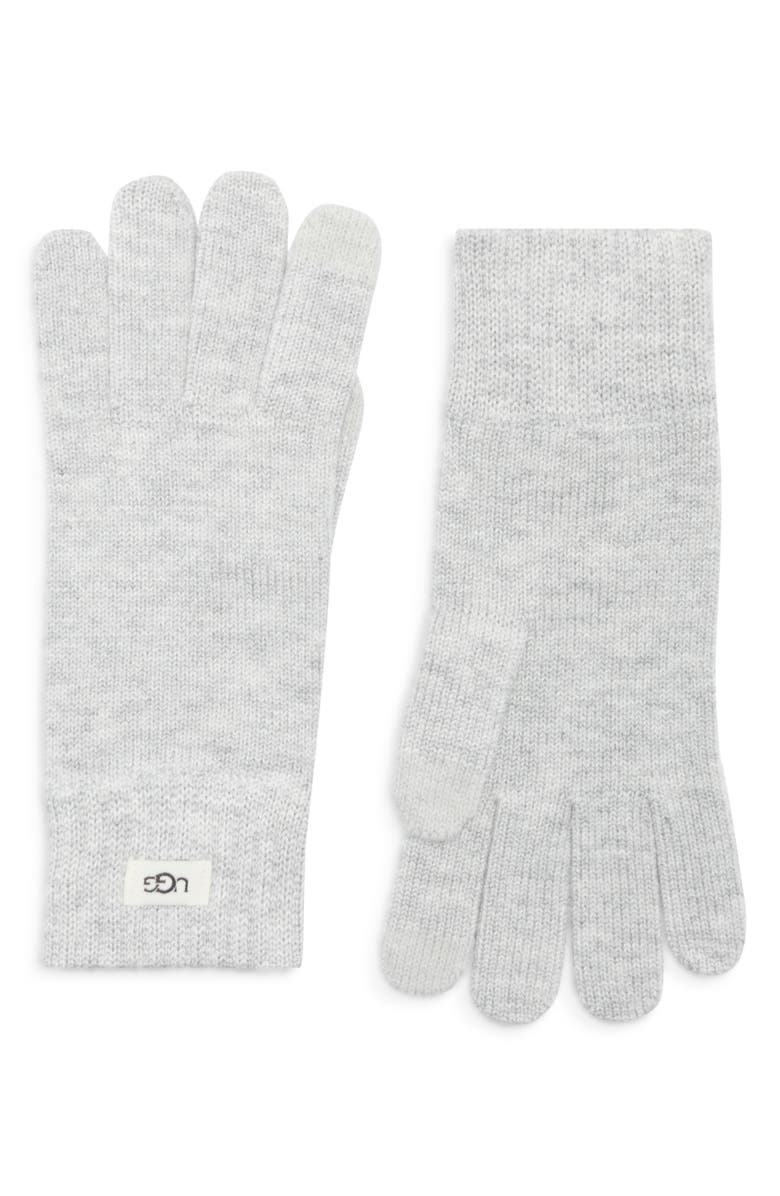 UGG<sup>®</sup> Touchscreen Compatible Knit Gloves, Main, color, Grey Heather