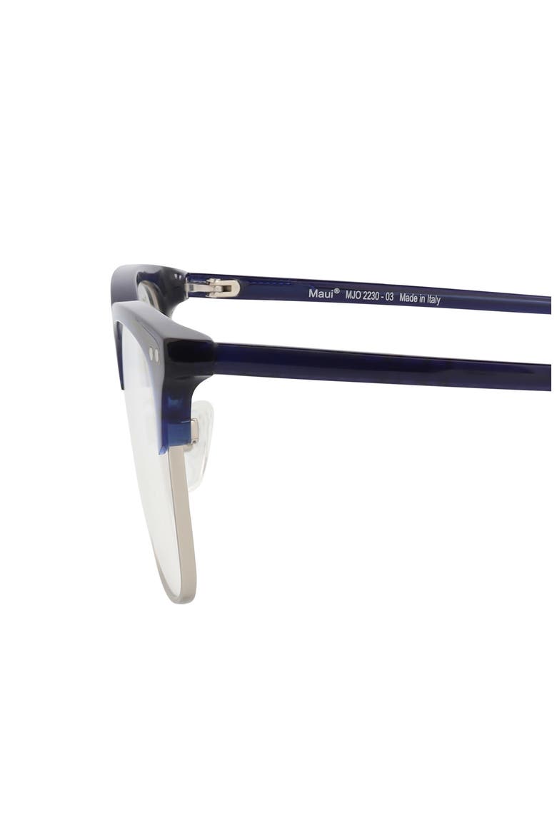 52mm Square Optical Glasses, Alternate, color, NAVY TRANSPARENT