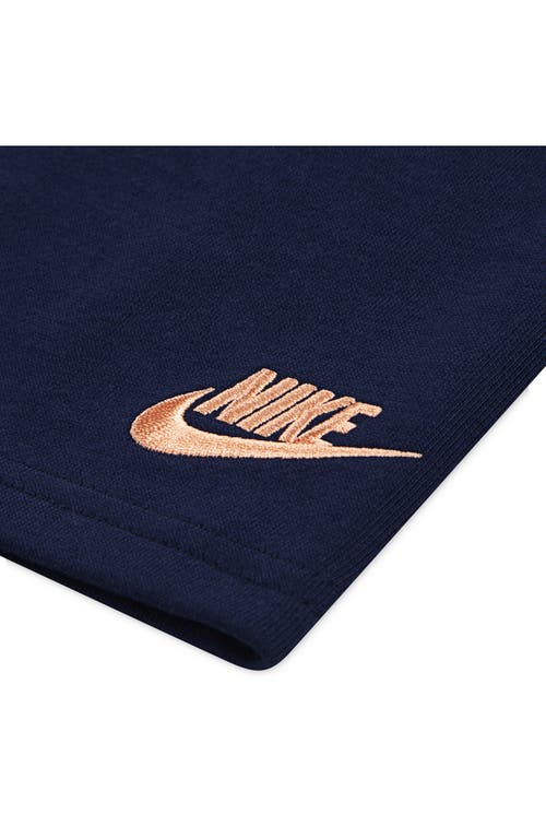 Nike Stripe T-shirt & French Terry Shorts Set In Blue