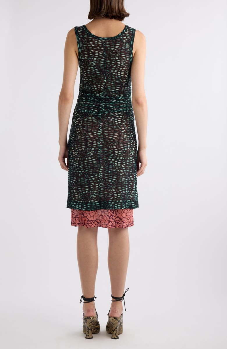 Dries Van Noten Hoges Mixed Print Layered Mesh Dress, Alternate, color, 