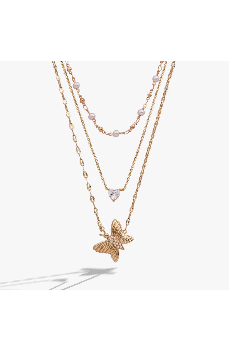 Alex and Ani Festival Stranded Butterfly necklace, Main, color, Gold