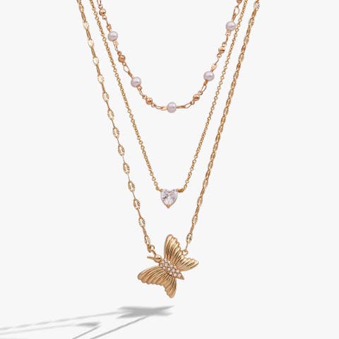 Festival Stranded Butterfly necklace