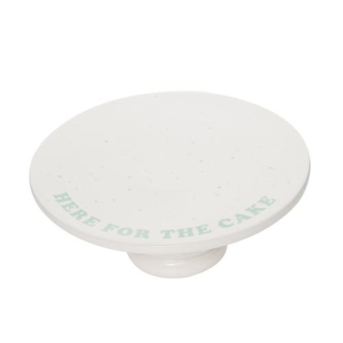 Totalee Gift For The Cake Ribbed Cer Pedestal Ceramic White