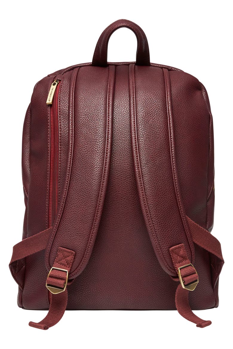 'City' Faux Leather Diaper Backpack, Alternate, color, MULBERRY