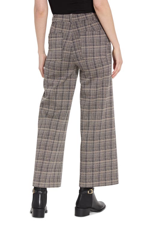 Lyssé Erin High Waist Ponte Jacquard Pant In Opposites Attract Plaid