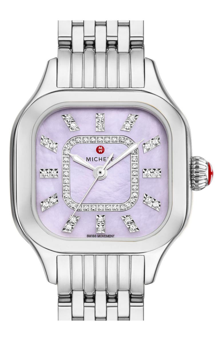 MICHELE Meggie Diamond Dial Bracelet Watch, 29mm, Alternate, color,