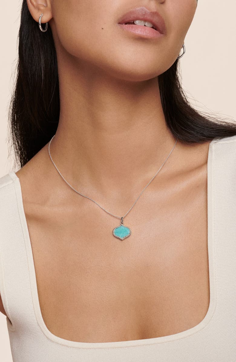 Monica Vinader Lotus Pendant, Alternate, color, Silver