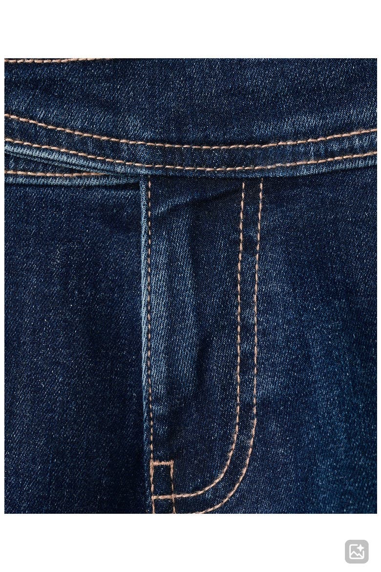Belted Denim Minishorts, Alternate, color, DARK BLUE