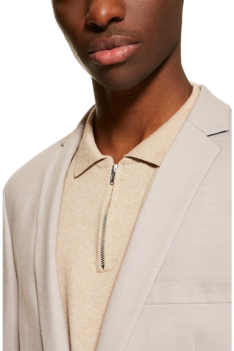 Skinny Fit Jersey Blazer, Alternate, color, GREY