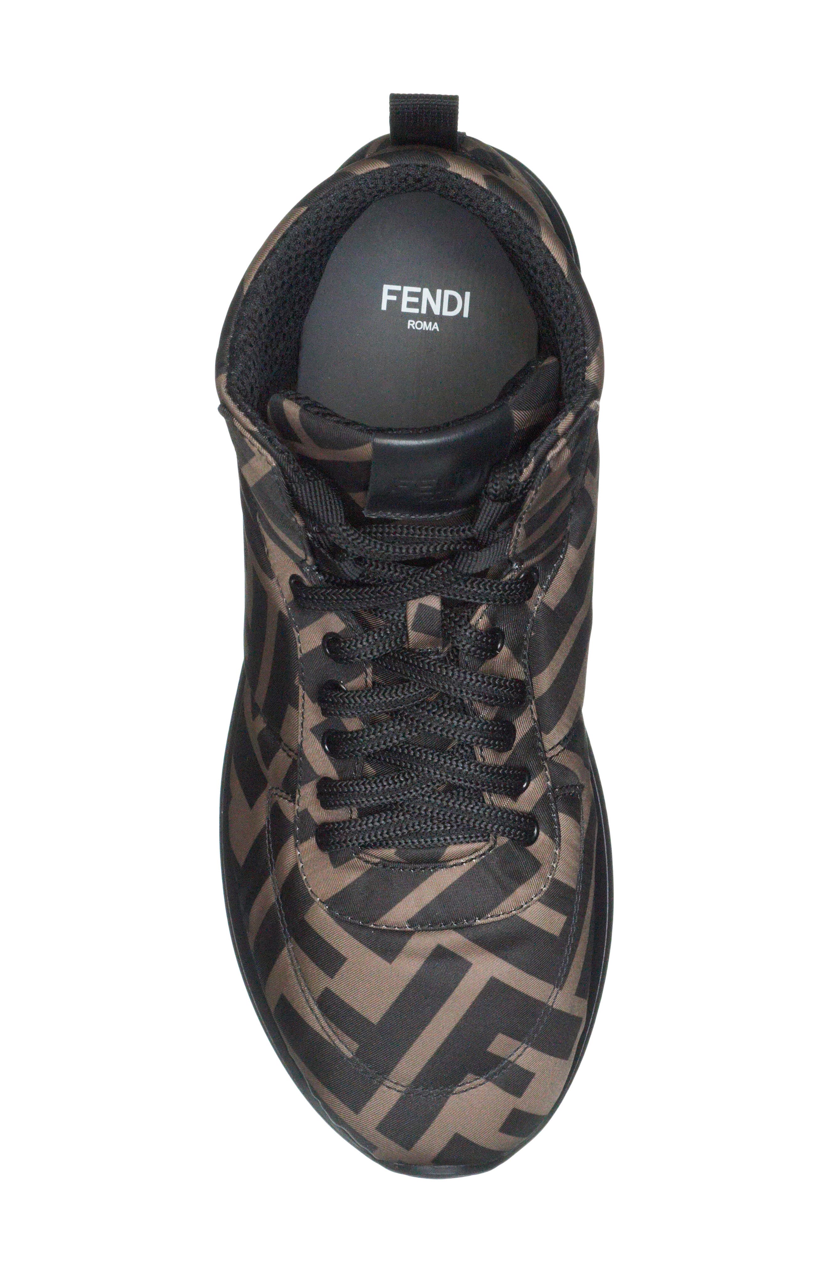 Fendi FF High Top Sneaker, Alternate, color, 