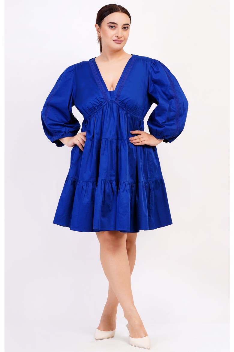 Zariah Empire Waist Mini Dress, Alternate, color, Mazarine Blue