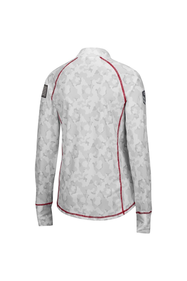 Women's Colosseum Camo NC State Wolfpack OHT Military Appreciation Officer Arctic Lightweight Quarter-Zip Top, Alternate, color, Camo