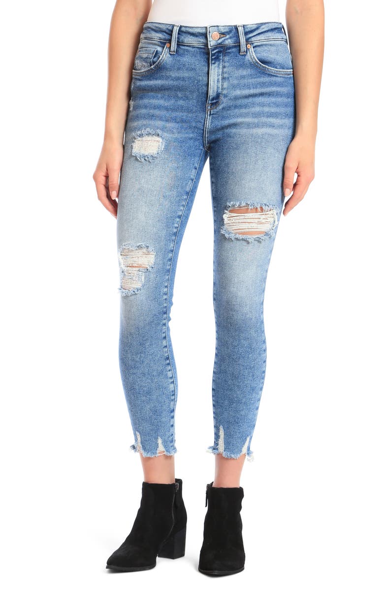 Mavi Jeans Mavi Tess High Waist Ripped Skinny Jeans, Main, color, 