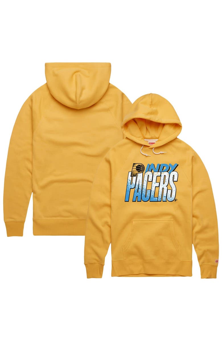 Homage Unisex Homage Gold Indiana Pacers Hometown Edition Tri-Blend Raglan Pullover Hoodie, Main, color, 