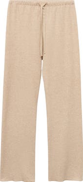 MANGO Double Face Cotton Blend Pajama Pants