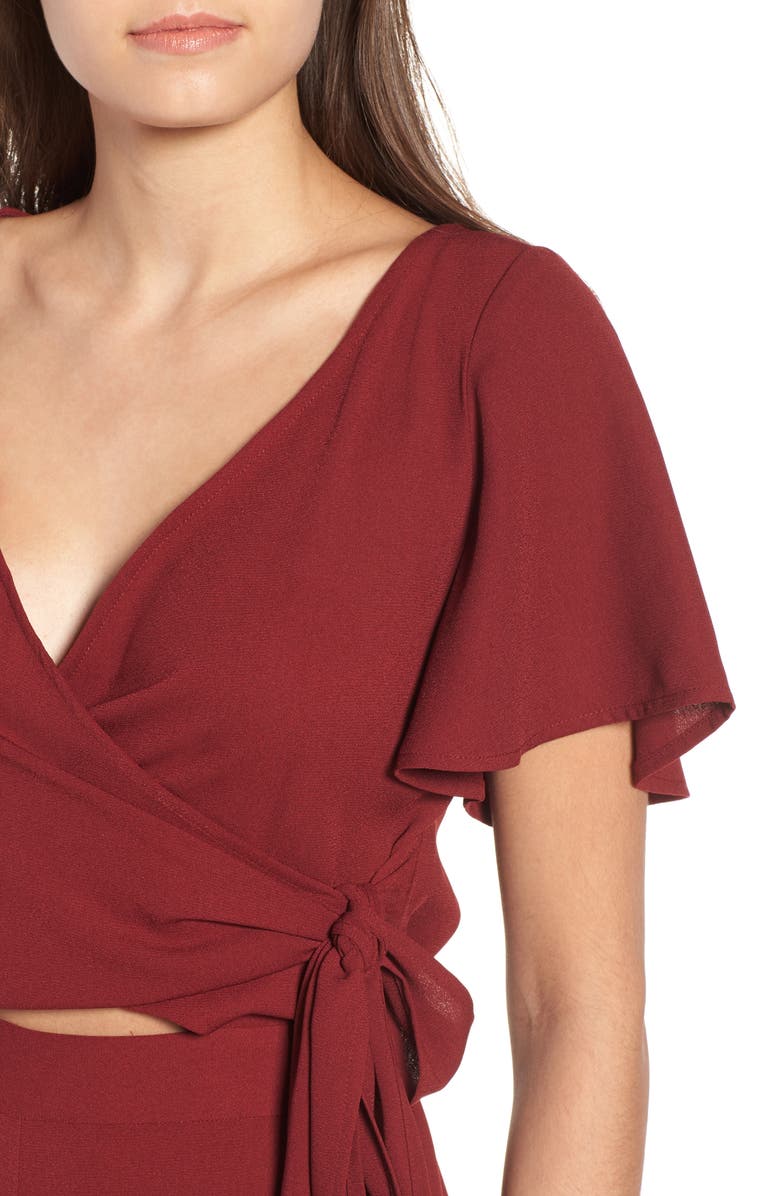 Leith Surplice Jumpsuit, Alternate, color, 