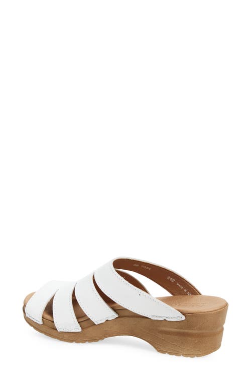 Sanita Monika Platform Slide Sandal In White