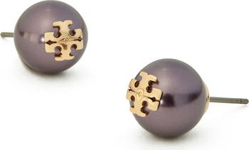 *人気*【Tory Burch】Swarovski Crystal Pearl Logo Stud ピアス TORY BURCH Swarovski Crystal Pearl Logo Stud Earrings | eBay