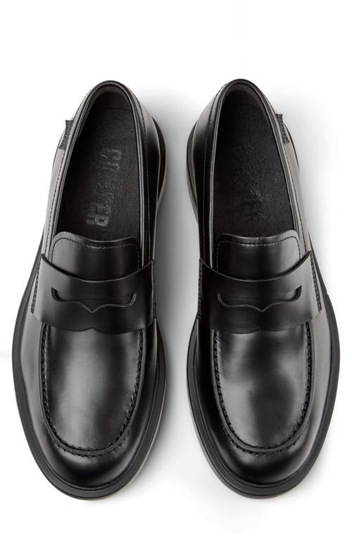 Camper Dean Penny Loafer In Black