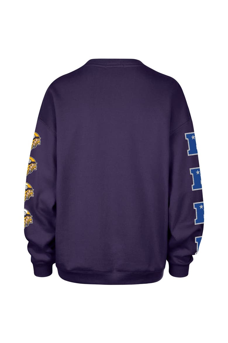 Women's '47  Purple Minnesota Vikings Go Big Oversized Pullover Sweatshirt, Alternate, color, Purple