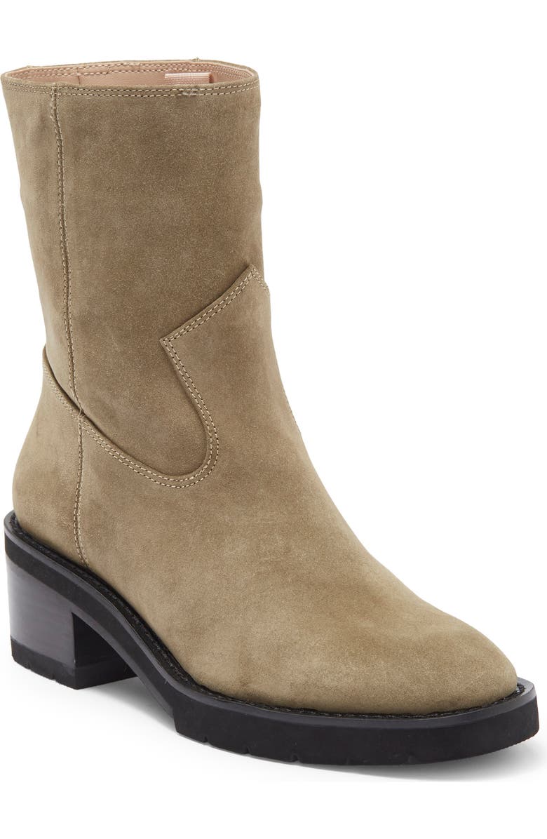 Stuart Weitzman Boulevard Moto Bootie, Main, color, Khaki