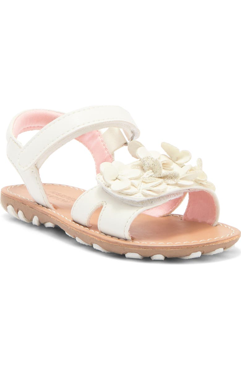 Harper Canyon Kids' Hallie Flower Sandal, Main, color, White