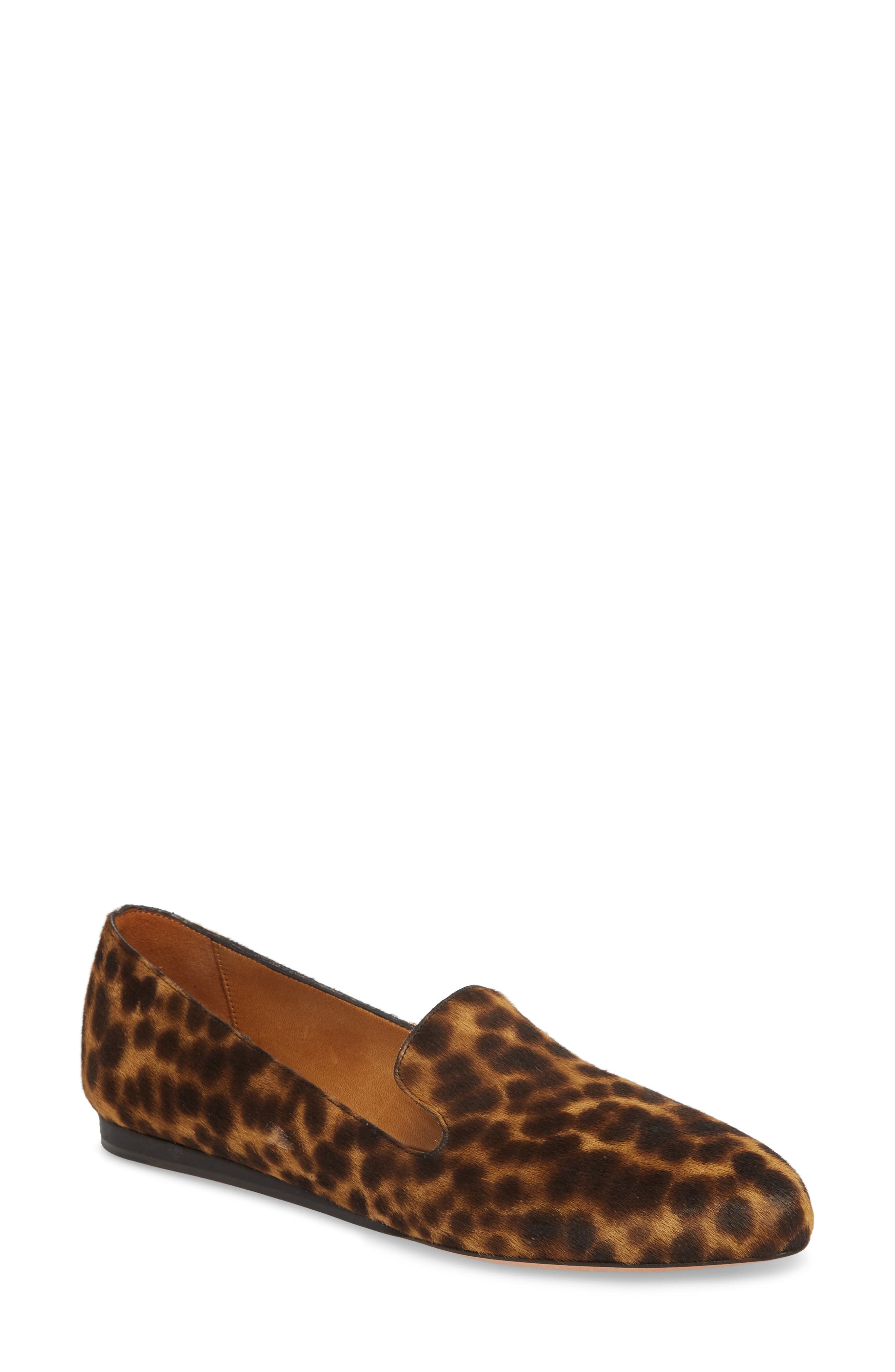 Griffin Genuine Calf Hair Loafer, Main, color, LEOPARD