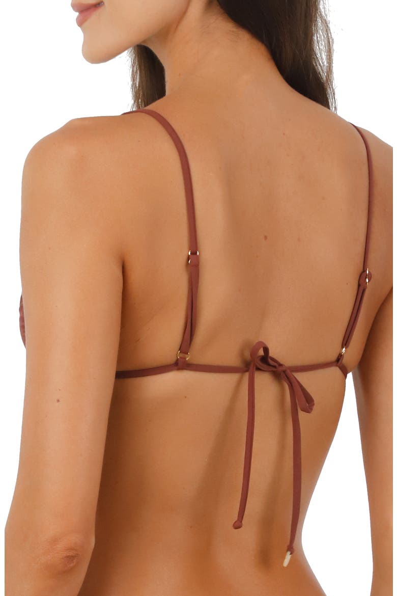 Cleo Triangle Bikini Top, Alternate, color, BARN RED