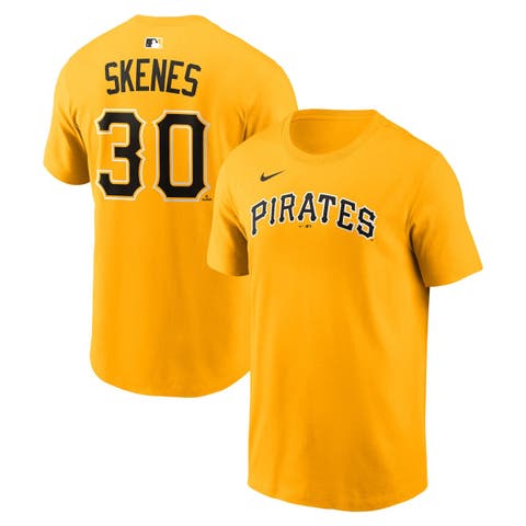 Men's Nike Paul Skenes Gold Pittsburgh Pirates Name & Number T-Shirt