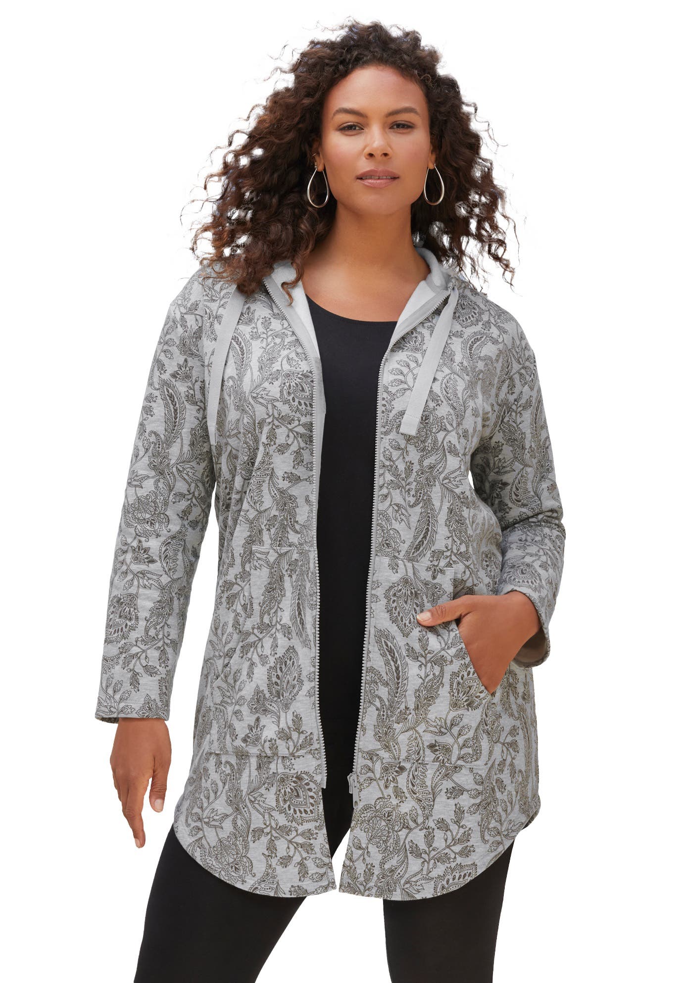 HEATHER GREY OUTLINE PAISLEY
