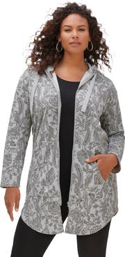 Roaman's Fleece Zip Hoodie Sweatshirt
