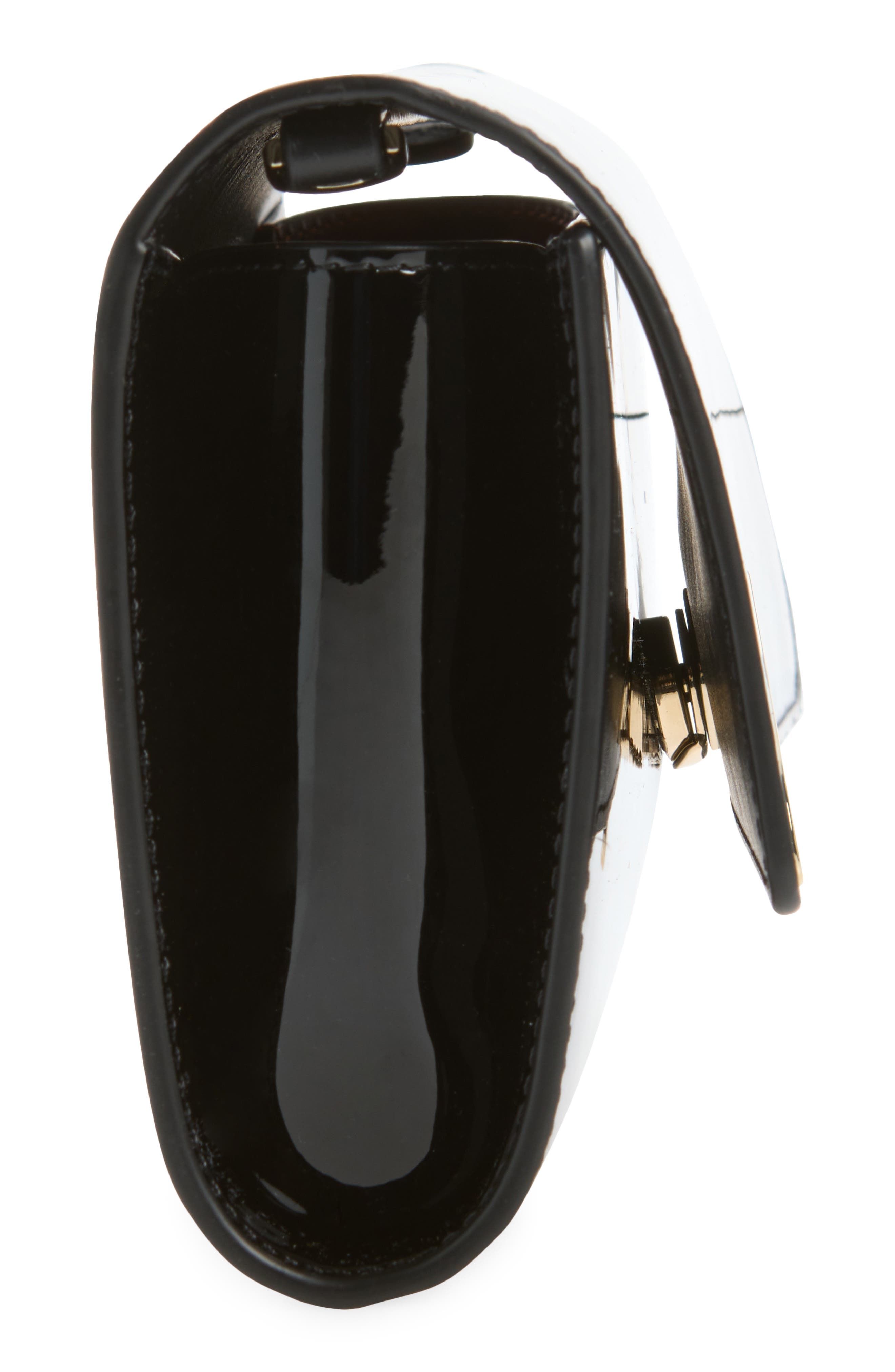 Bettina Patent Leather Wallet on a Chain, Alternate, color, BK01 BLACK