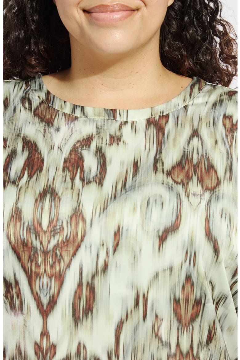 Tanni Crewneck Satin Top, Alternate, color, WOODLAND PAISLEY