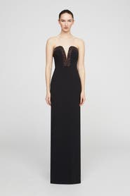 HALSTON Ila Crepe Gown