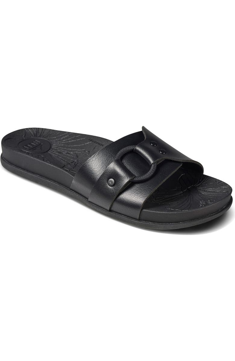 Reef Cushion Soho Cruz Slide Sandal, Main, color, Black Night
