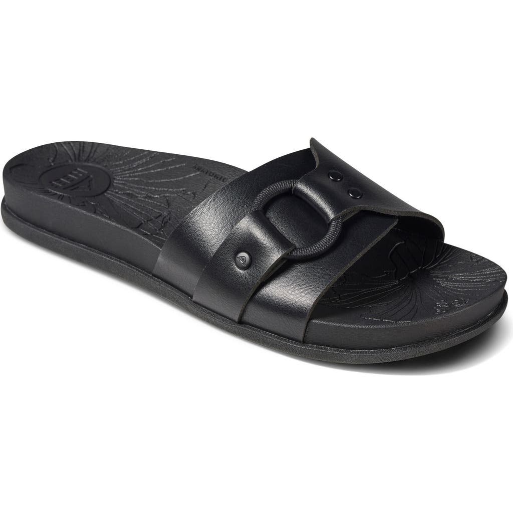 Reef Cushion Soho Cruz Slide Sandal In Black Night
