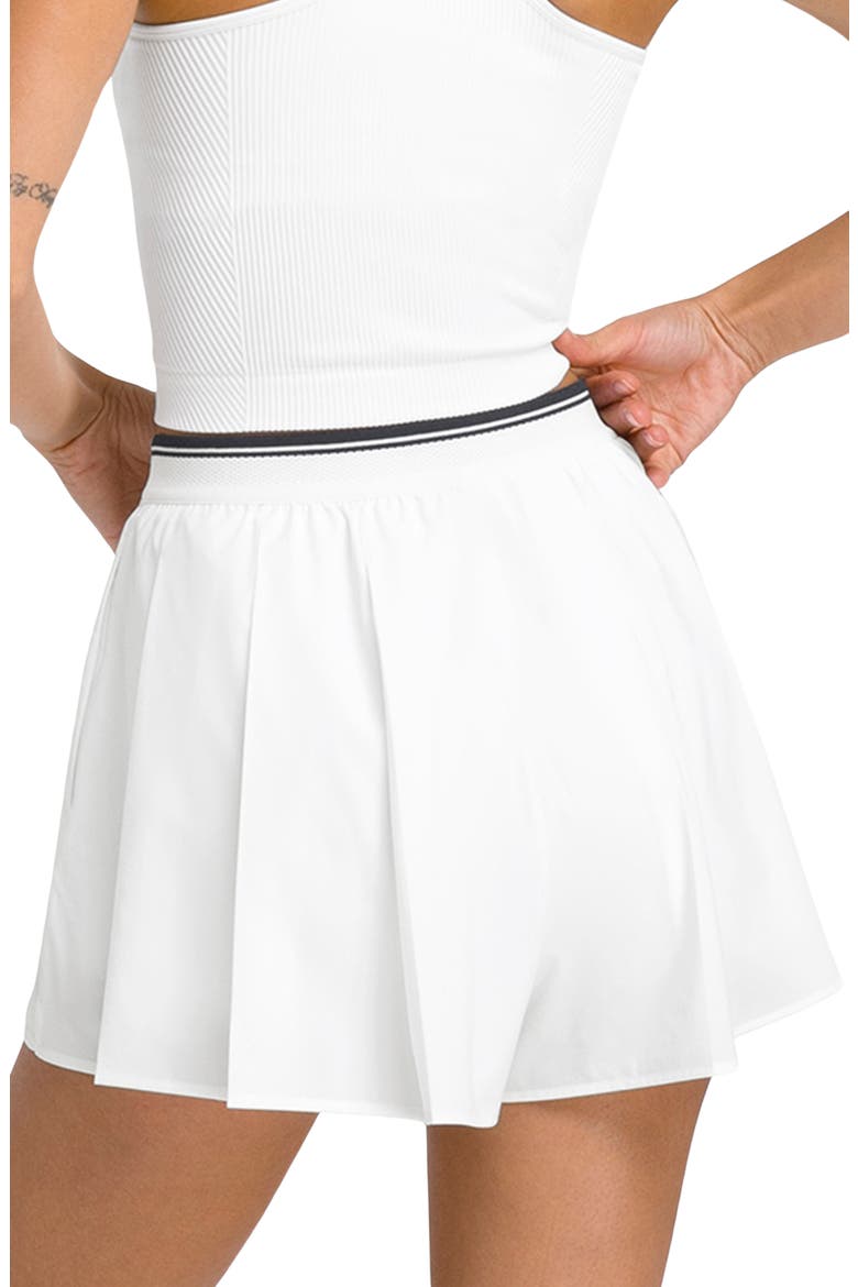 Velocity Pleated Lined Performance Shorts, Alternate, color, BRIGHT WHITE