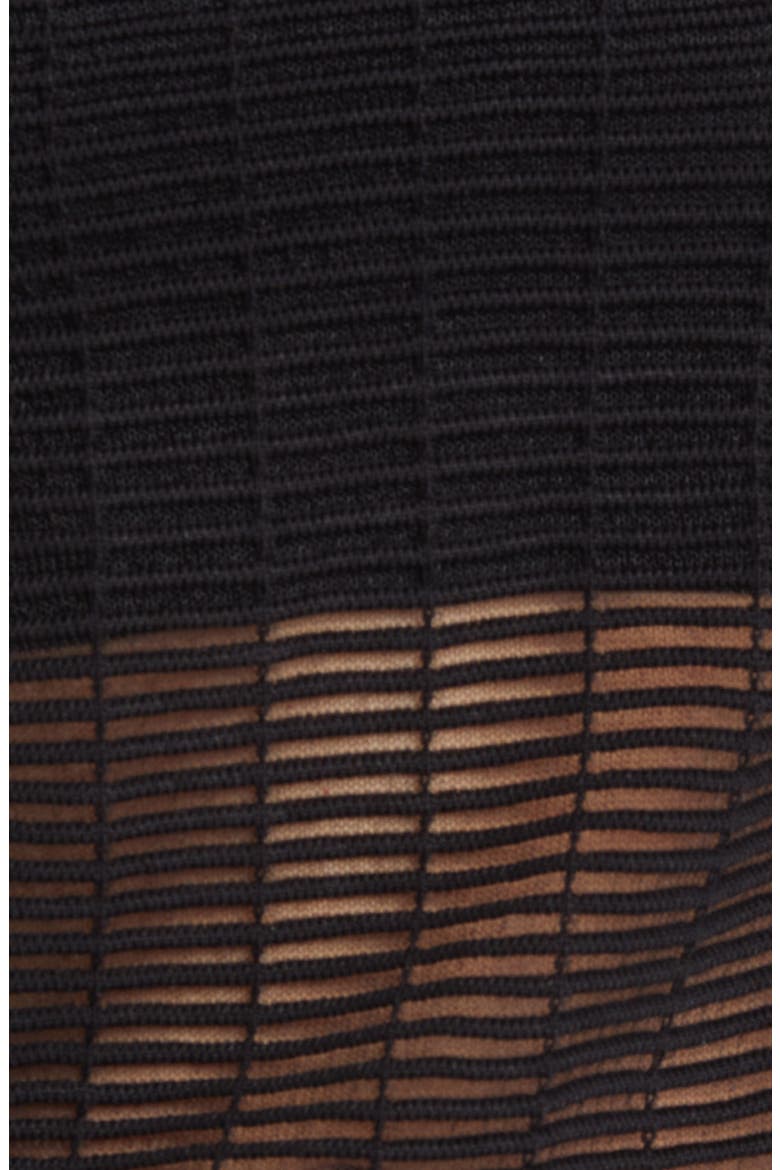 Roshila Ottoman Slim Fit Sheer Sweater, Alternate, color, BLACK