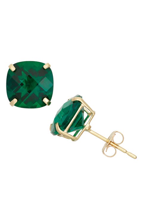 10K Gold Solitaire Stud Earrings