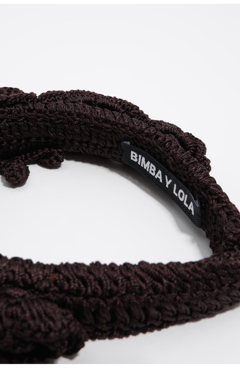 Bimba y Lola Crochet Headband, Alternate, color, Brown