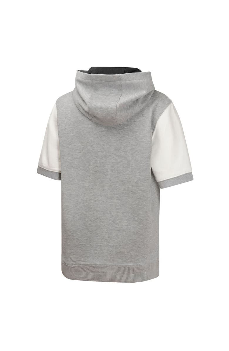 Outerstuff Youth Heather Gray San Francisco Giants Line Up Short Sleeve Pullover Hoodie, Alternate, color,