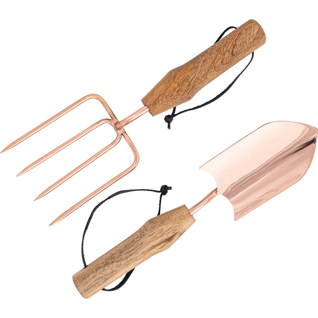 Storied Home Garden Tools With Wood Handles In Brown