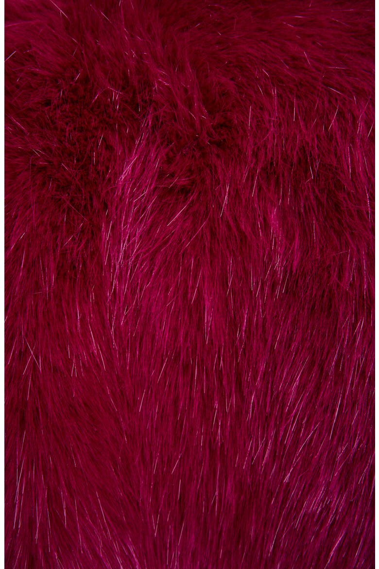 Faux Fur Teddy Bear Jacket, Alternate, color, FUCHSIA