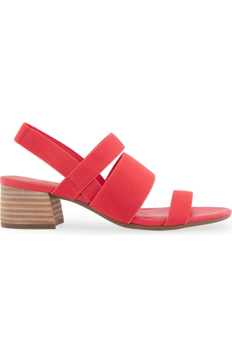 Aerosoles Chara Woven Block Heel Sandal - Multiple Widths Available, Alternate, color, Coral Elastic Fabric
