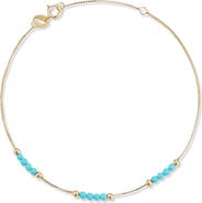 Ember Fine Jewelry 14K Gold Turquoise Beaded Bracelet